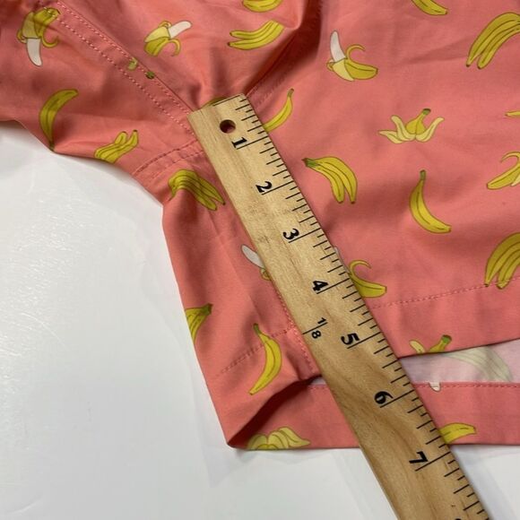 Bermies Men’s Swim Trunks Banana Print Coral Pink  Sz M - Picture 6 of 7